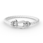 TimiFORCE LARGE HORSESHOE FULL DIAMOND BRACELET SILVER