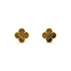 TimiCLOVER MEDIUM 1 MOTIFS TIGER EYE EARRINGS